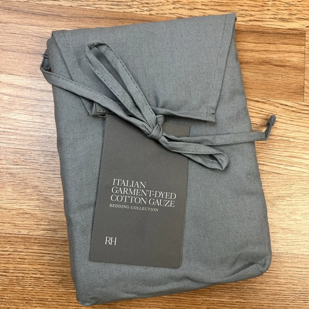 Restoration Hardware Italian Garment-Dyed Cotton Gauze Queen Lounger Pillow Sham